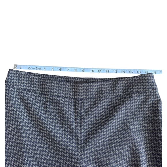 Talbots Dress Pants Navy Blue Houndstooth Office Work Career Straight  Size 12 - Picture 10 of 13
